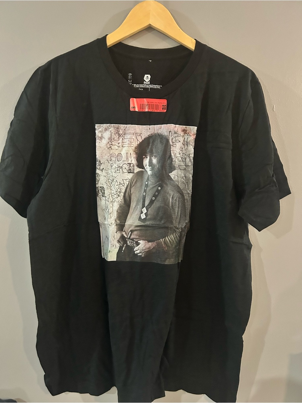 Black Short-Sleeve Graphic Tee with Grateful Dead Jerry Garcia